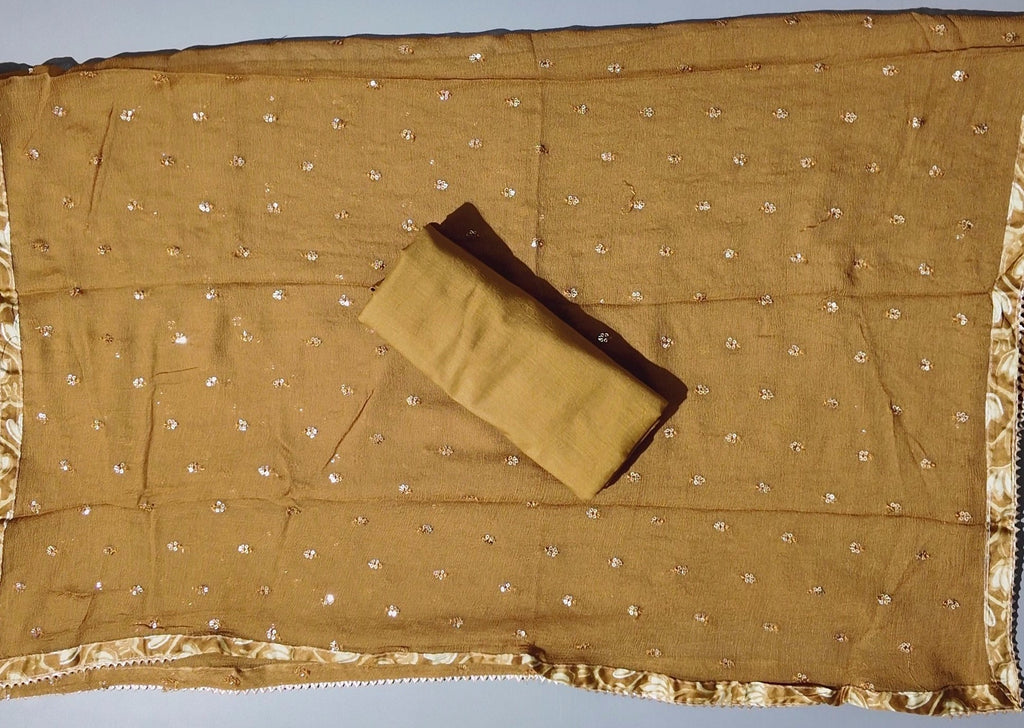 Golden Blossoms: Luxurious Unstitched Suit for Every Occasion