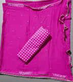 Radiant Fuchsia Unstitched Suit with Intricate Embroidery