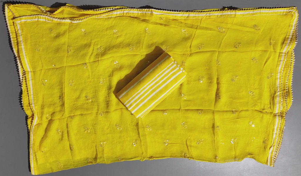 Sunshine Bloom Unstitched Suit - Radiant Comfort & Flair