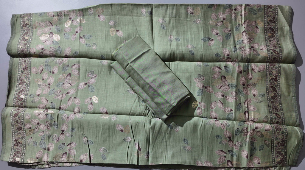 Whimsical Forest Unstitched Suit for Festive Gatherings",