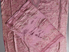 Blossom Allure: Pink Paisley Unstitched Suit