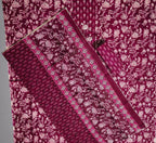 Majestic Magenta Unstitched Suit: Timeless Floral Glamour