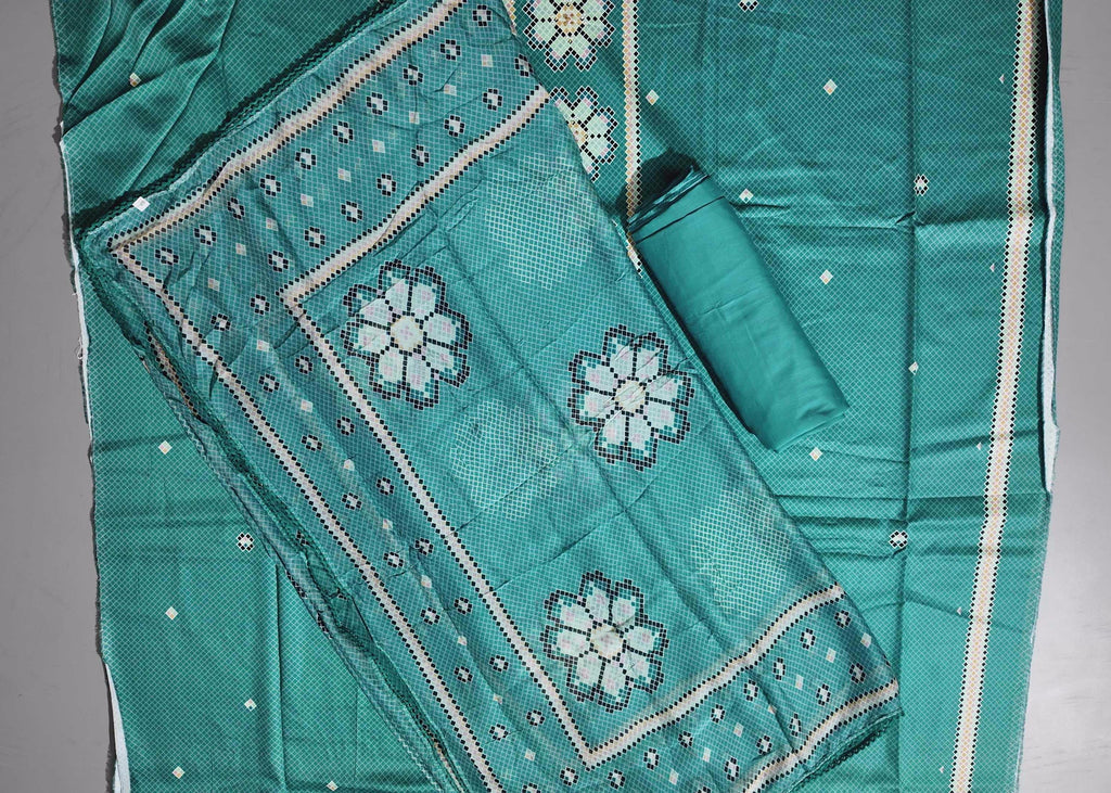 Turquoise Dream: Geometric Unstitched Suit Delight