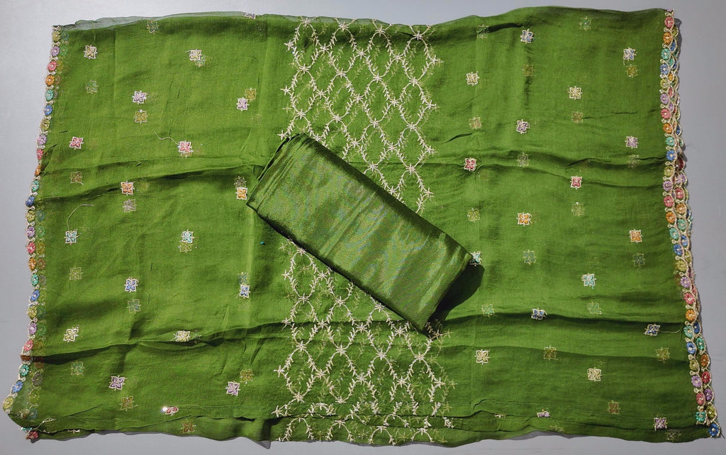 Mystic Meadow Unstitched Suit with Vibrant Embroidery