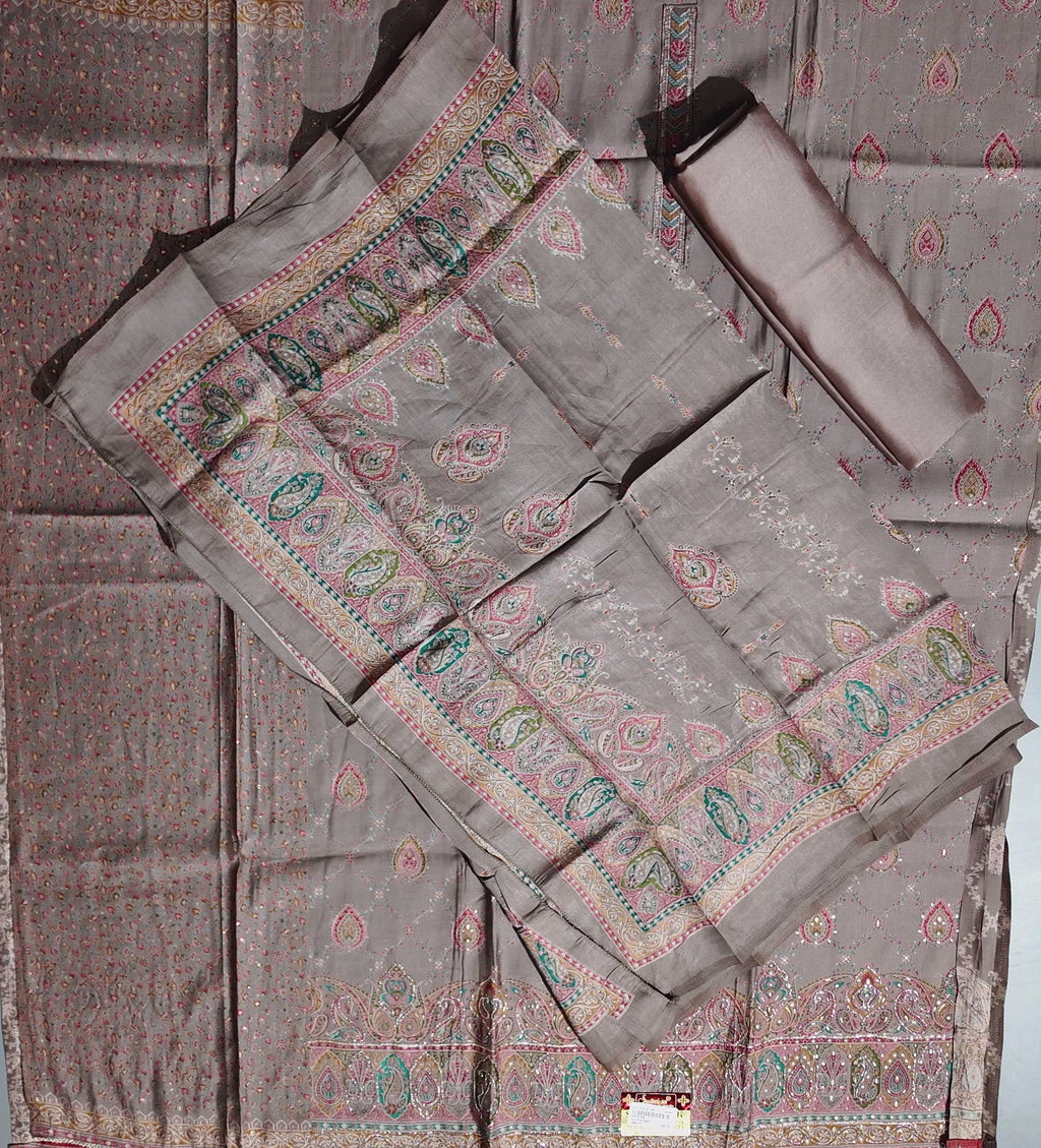 Opulent Paisley Unstitched Suit in Luxurious Fabric