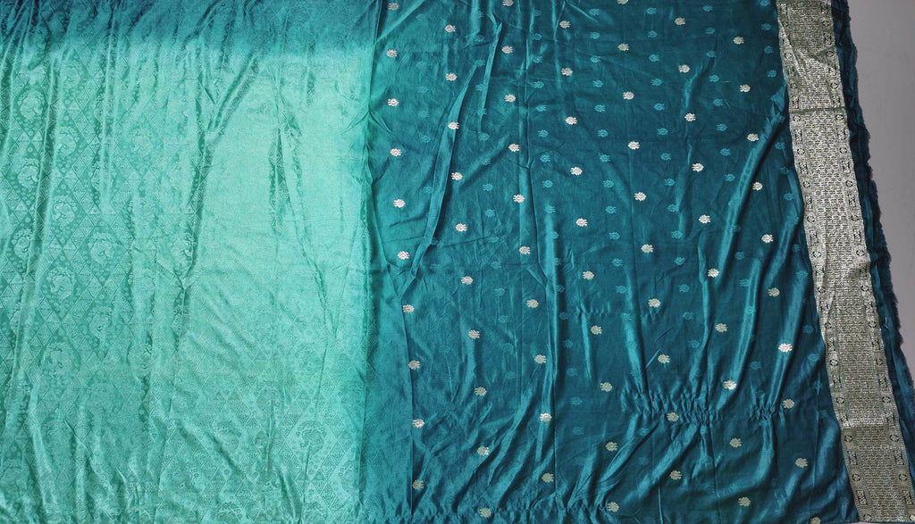 Artisan's Dream: Luxurious Teal & Silver Unstitched Suit",