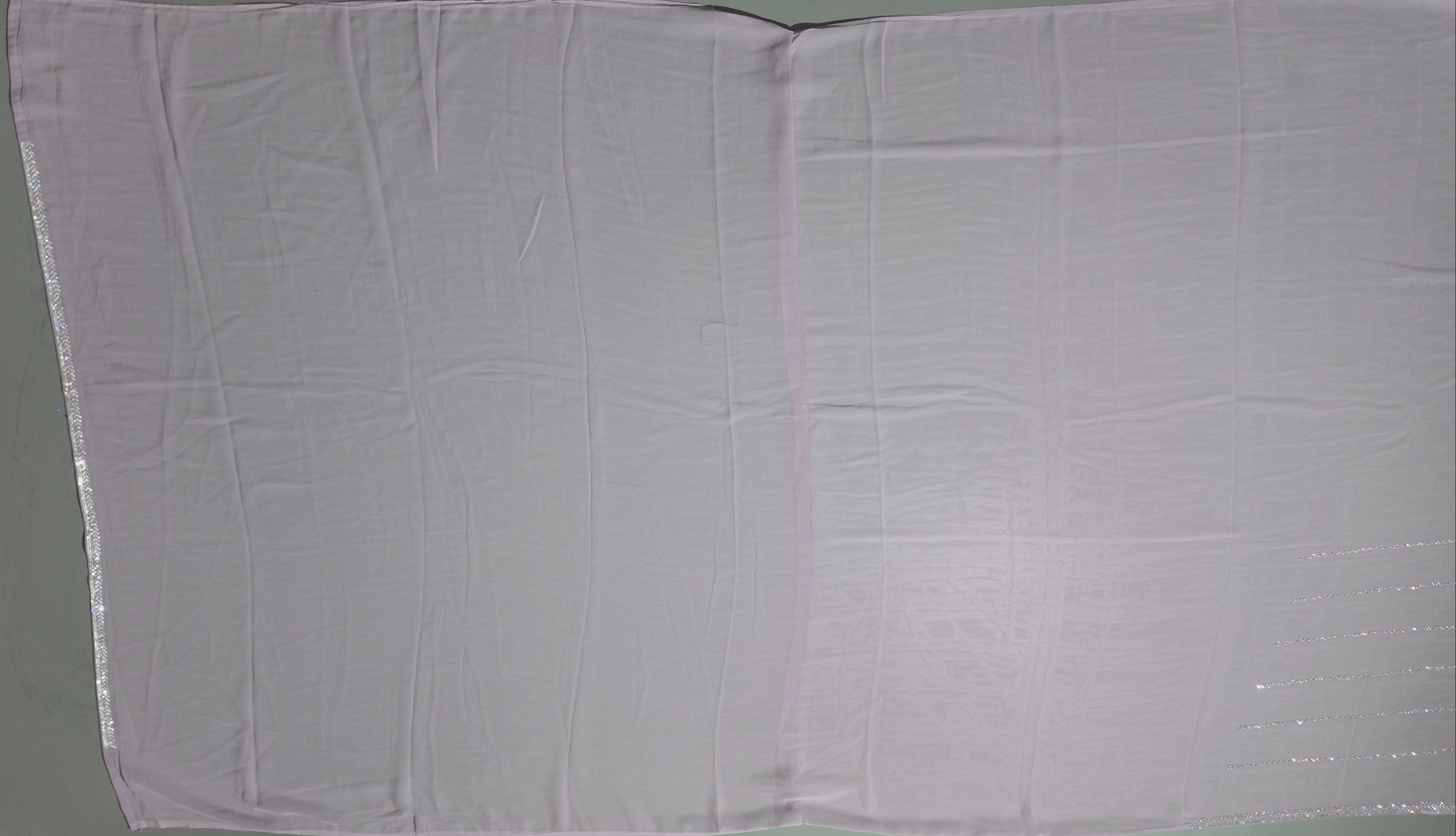 Lavender Mist: Shimmering Silk Saree with Lurex Highlights",