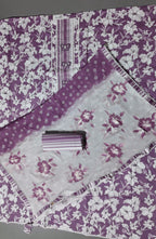 Vibrant Lavender Floral Unstitched Suit Set – Pure Comfort