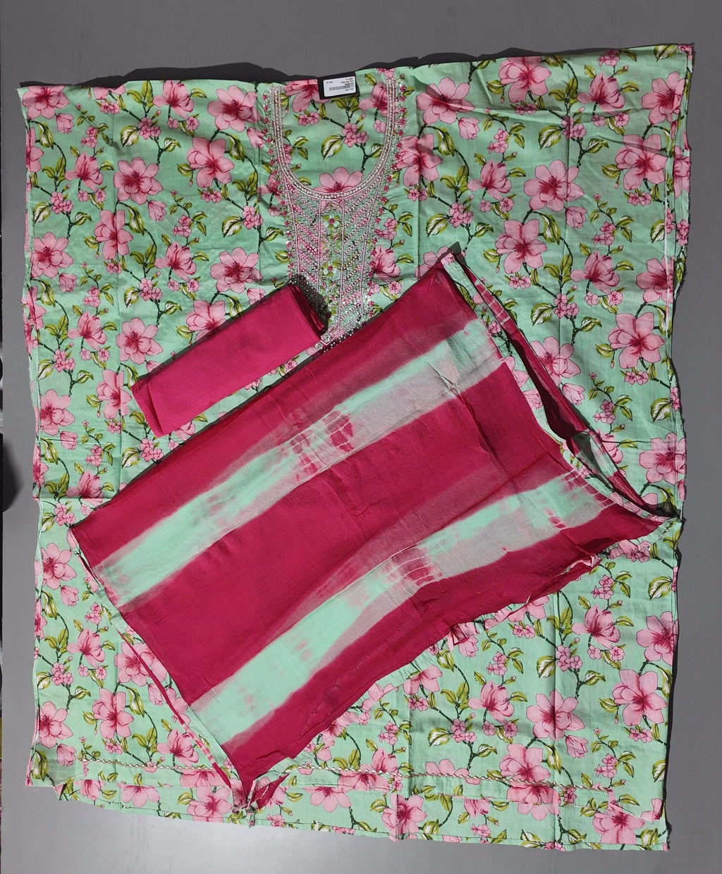 Floral Paradise Unstitched Suit - Refreshing Spring Greens