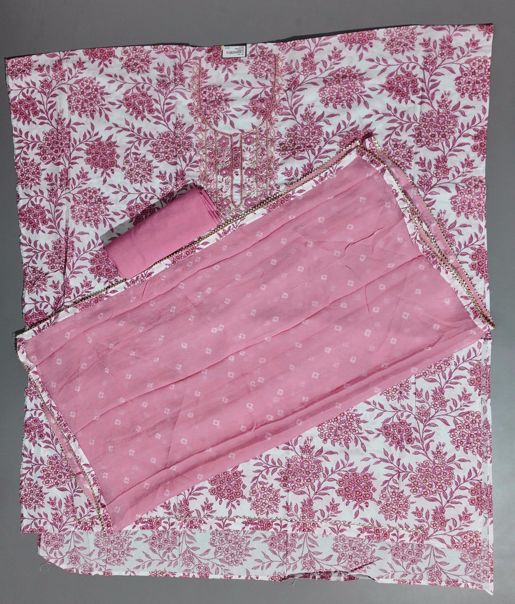 Blossom Breeze: Floral Finesse Unstitched Suit