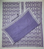 Artisan Lavender Elegance: Intricate Lace Unstitched Suit