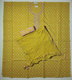 Graceful Blossom Unstitched Suit in Sunlit Mustard