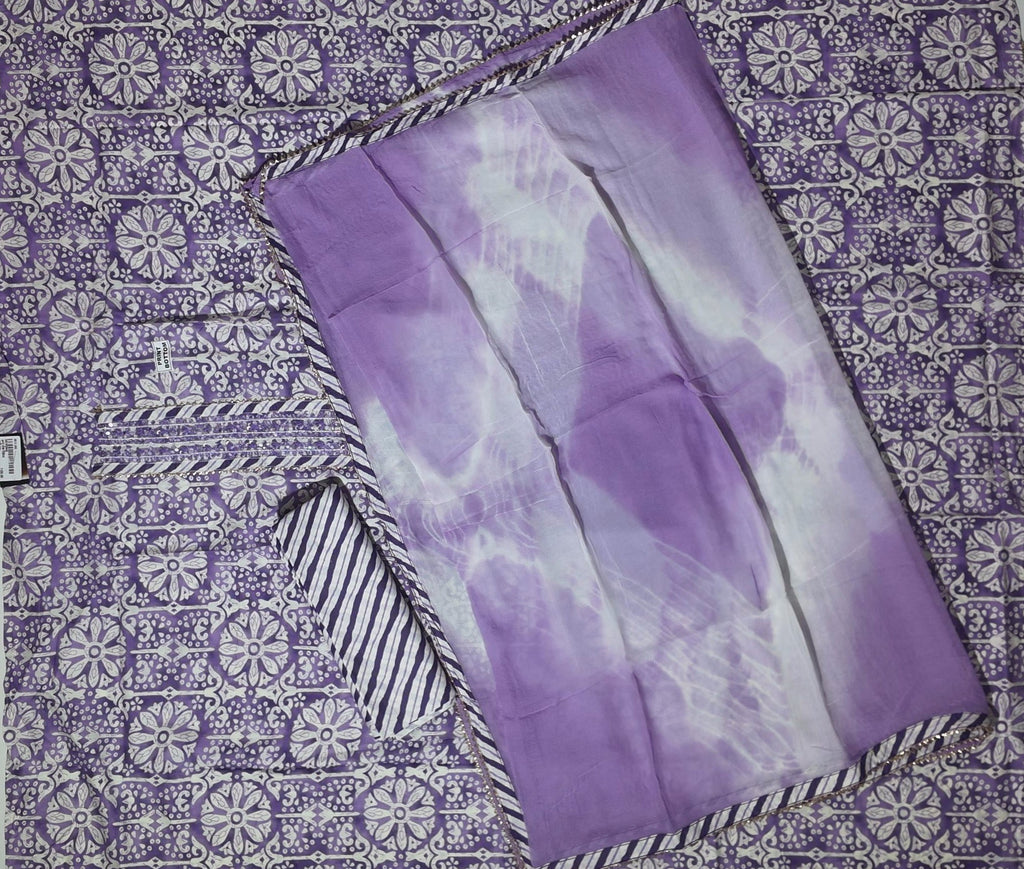 Lavender Bliss: Artisanal Unstitched Suit for Comfort & Style