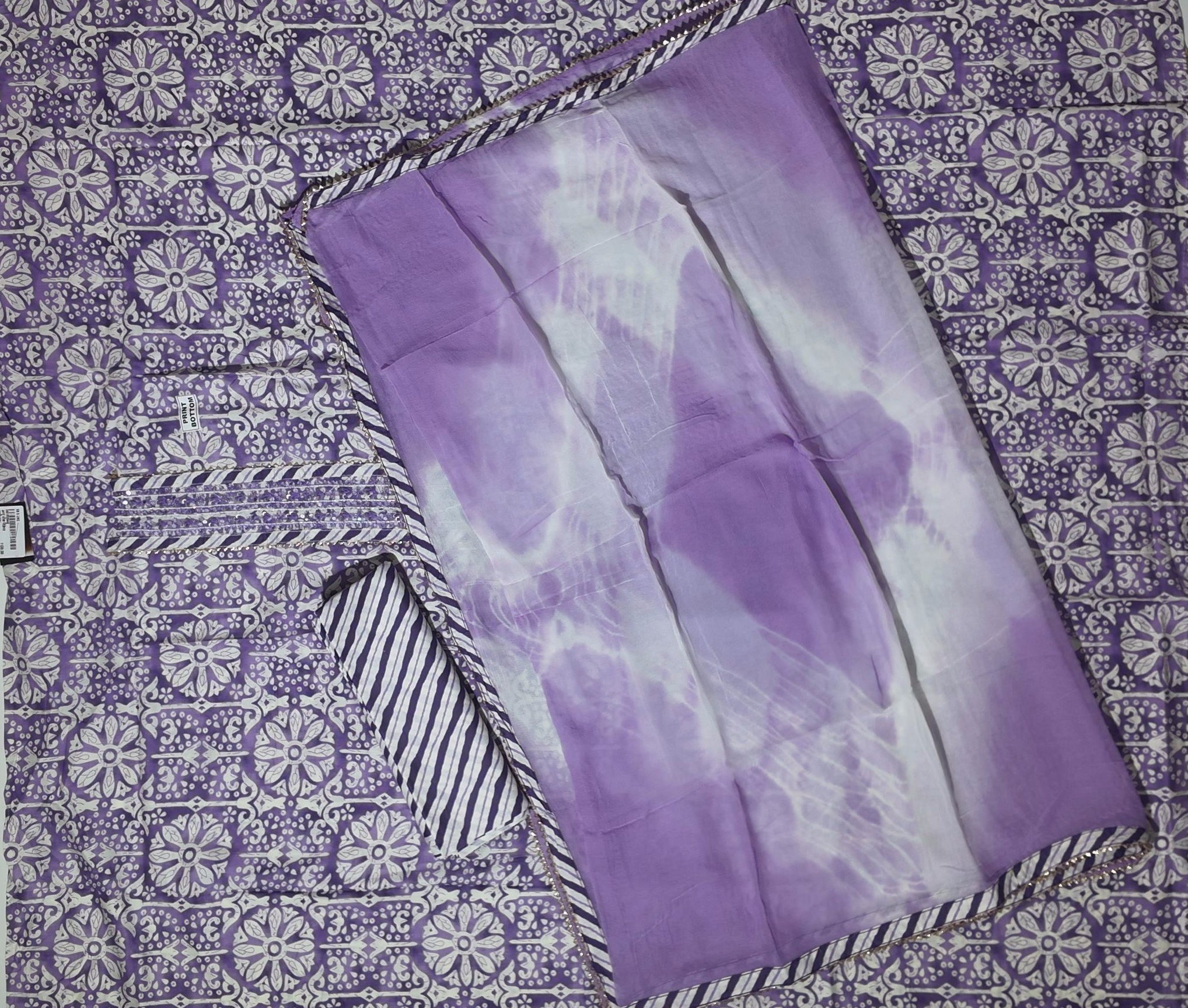 Lavender Bliss: Artisanal Unstitched Suit for Comfort & Style