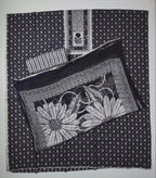 Timeless Black & White Botanical Unstitched Suit Fabric
