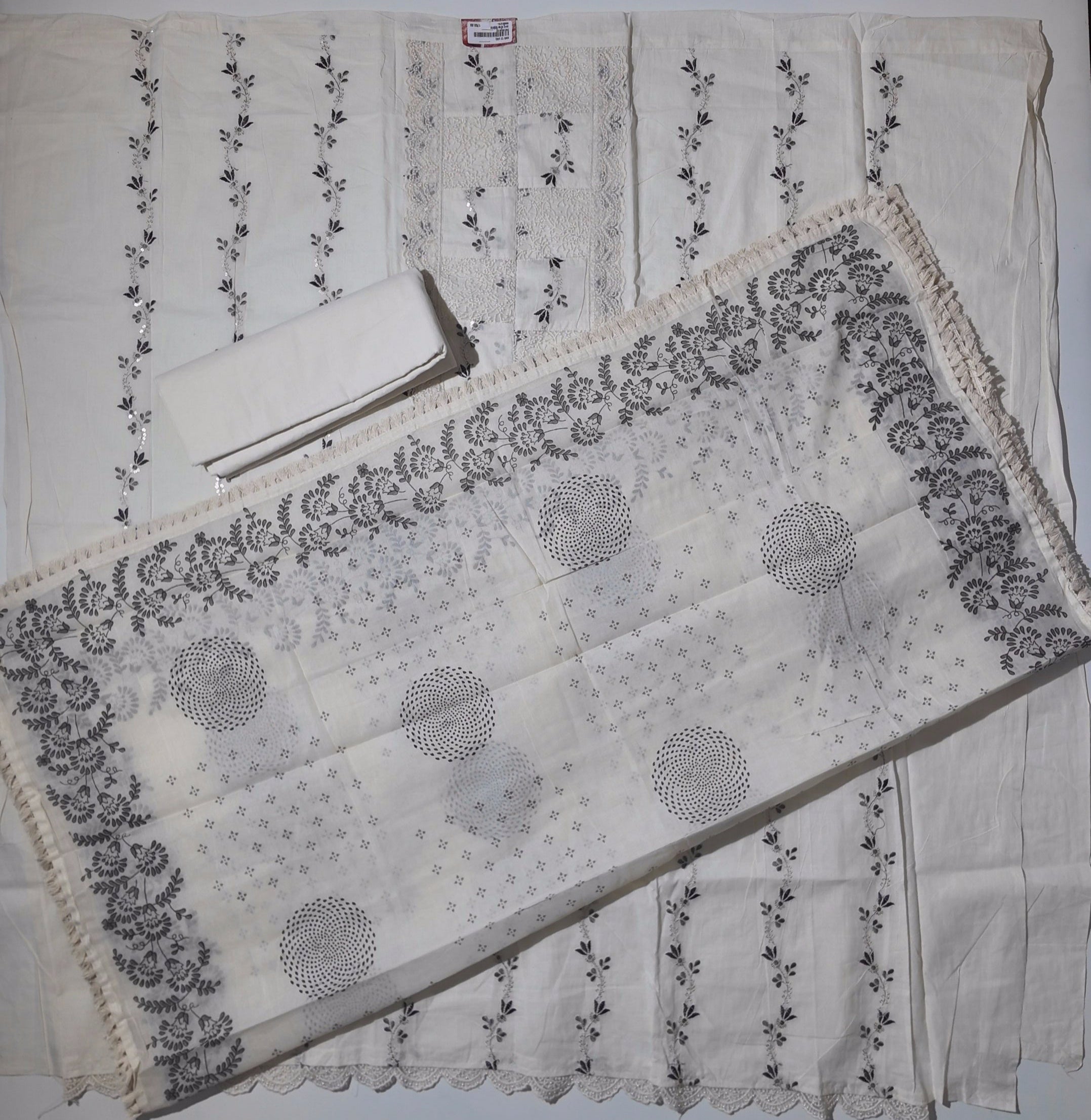 Timeless Handcrafted Unstitched Suit with Intricate Embroidery