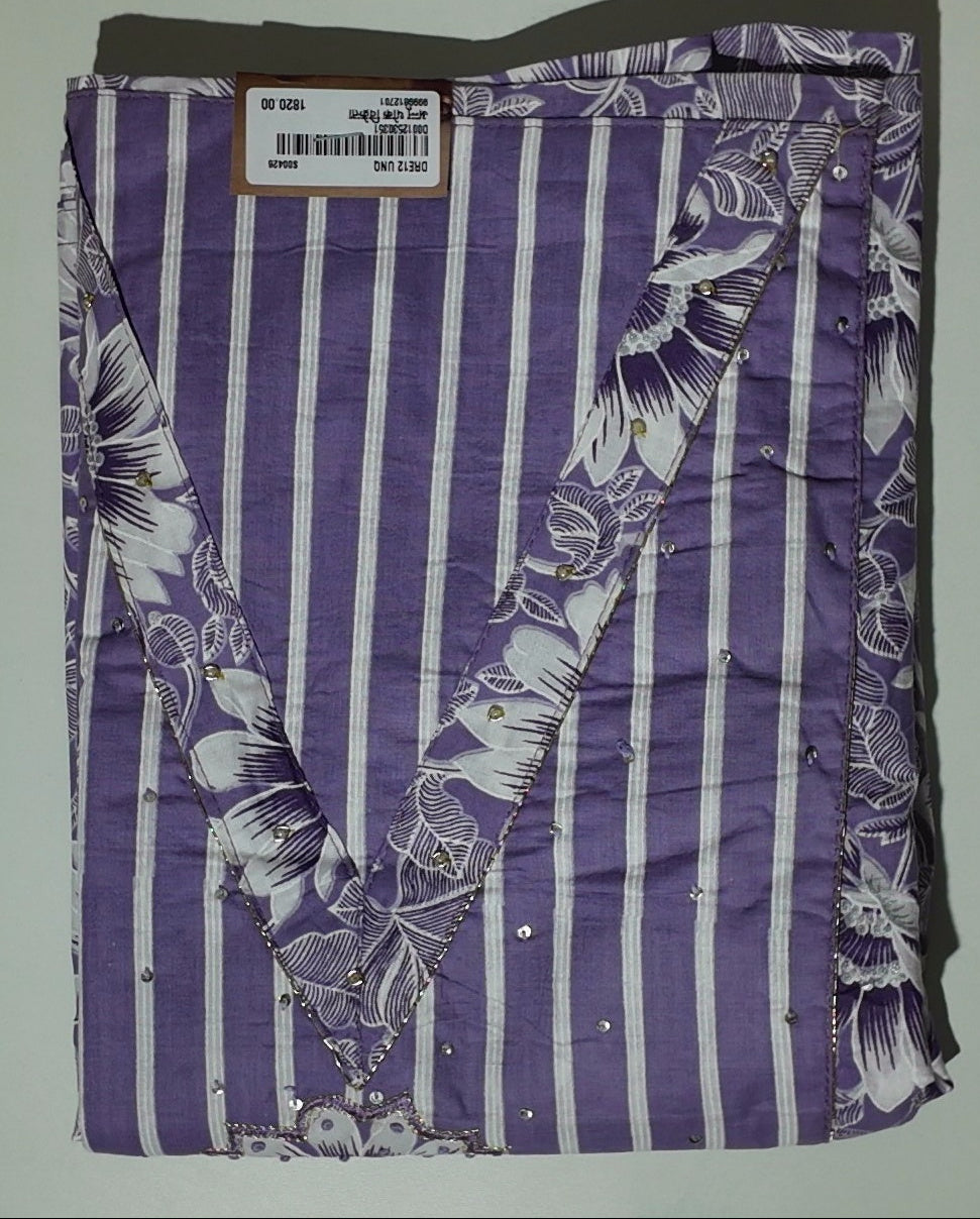 Lavender Blossom Unstitched Suit: Embrace Floral Elegance