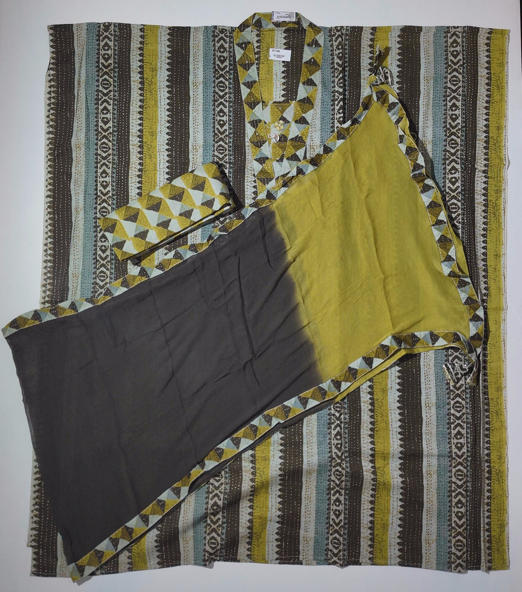 Geometric Allure: Handcrafted Unstitched Suit