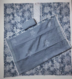 Artisan's Blue Serenade: Handcrafted Unstitched Suit