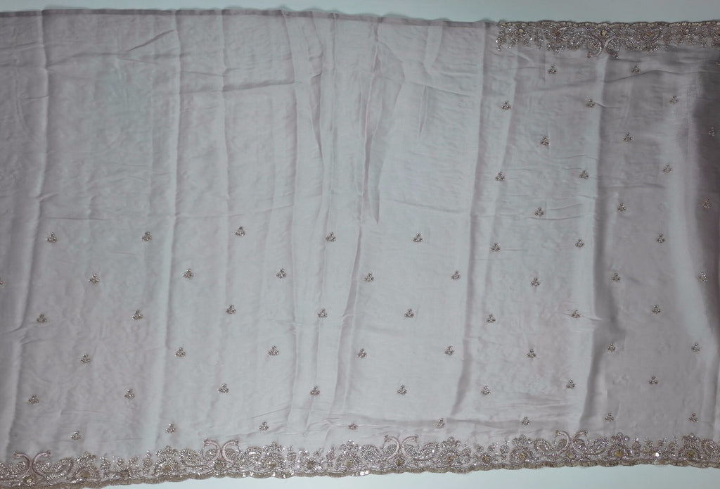 Graceful Evening Sparkle: Embroidered Designer Saree",