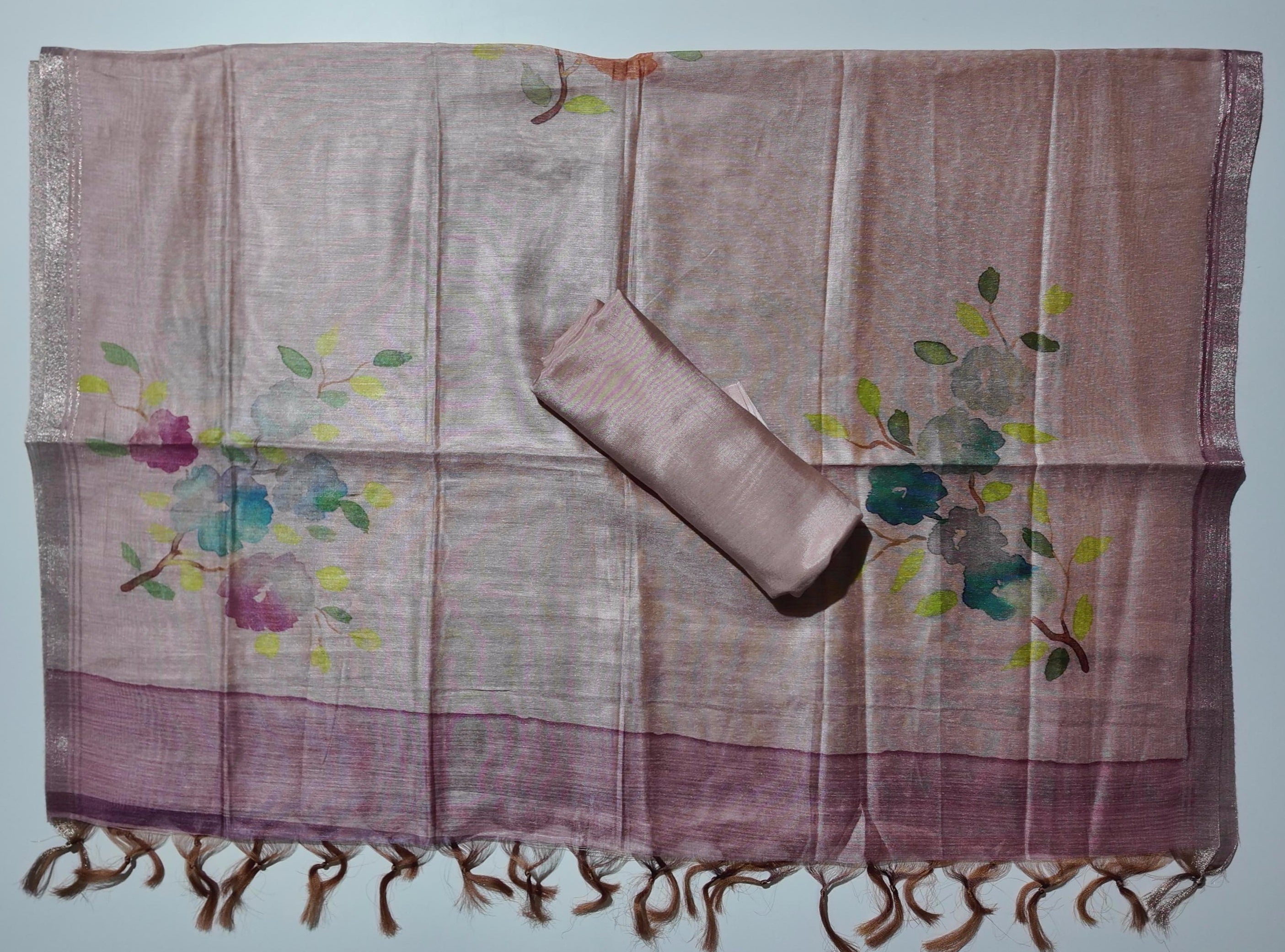 Blossom Dynamics: Artistic Unstitched Suit Canvas",