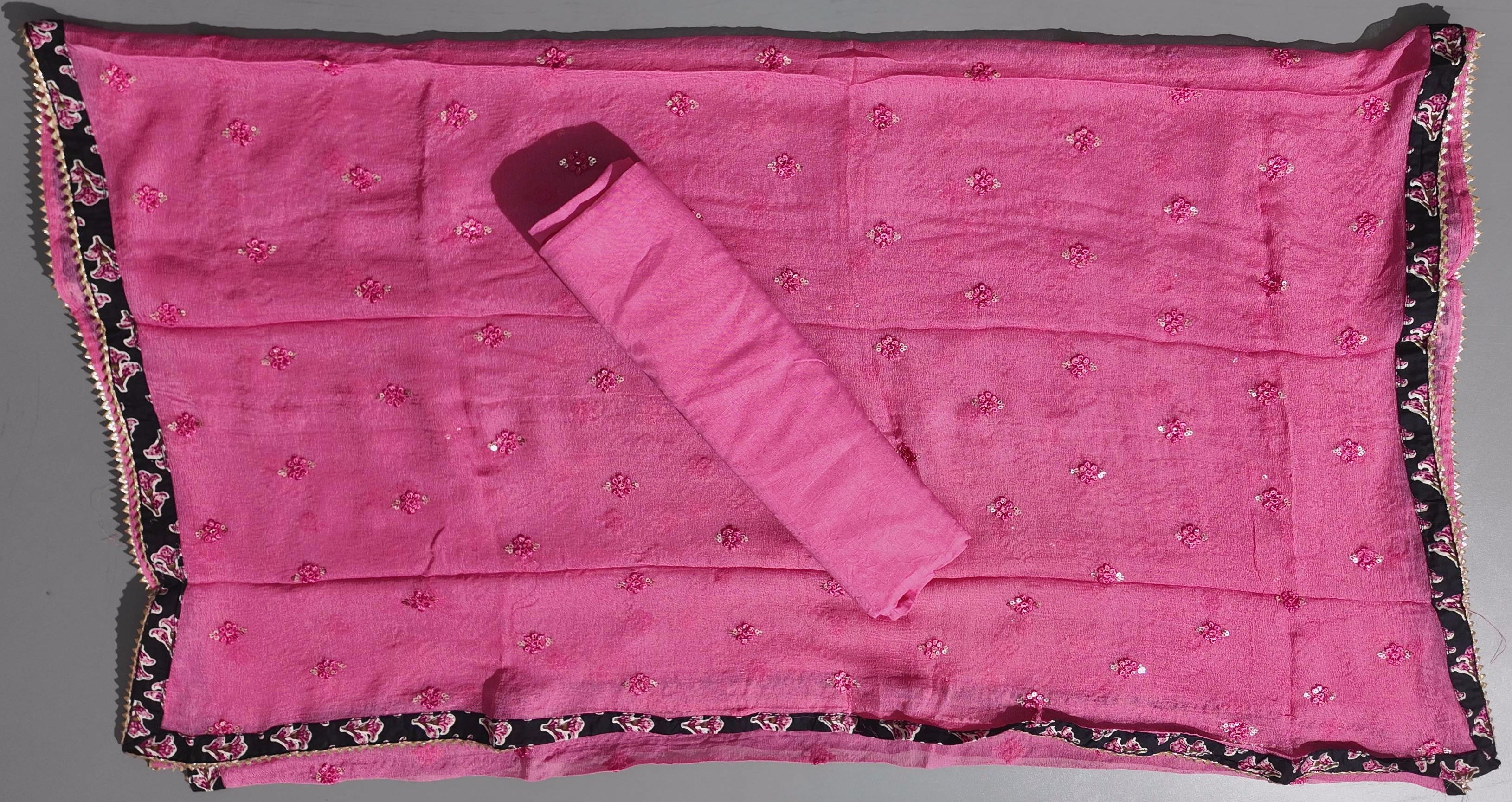 Charismatic Floral Delight: Unstitched Embroidered Elegance