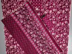 Majestic Magenta Unstitched Suit: Timeless Floral Glamour