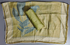 Chic Sage & Sky Unstitched Suit with Leafy Elegance