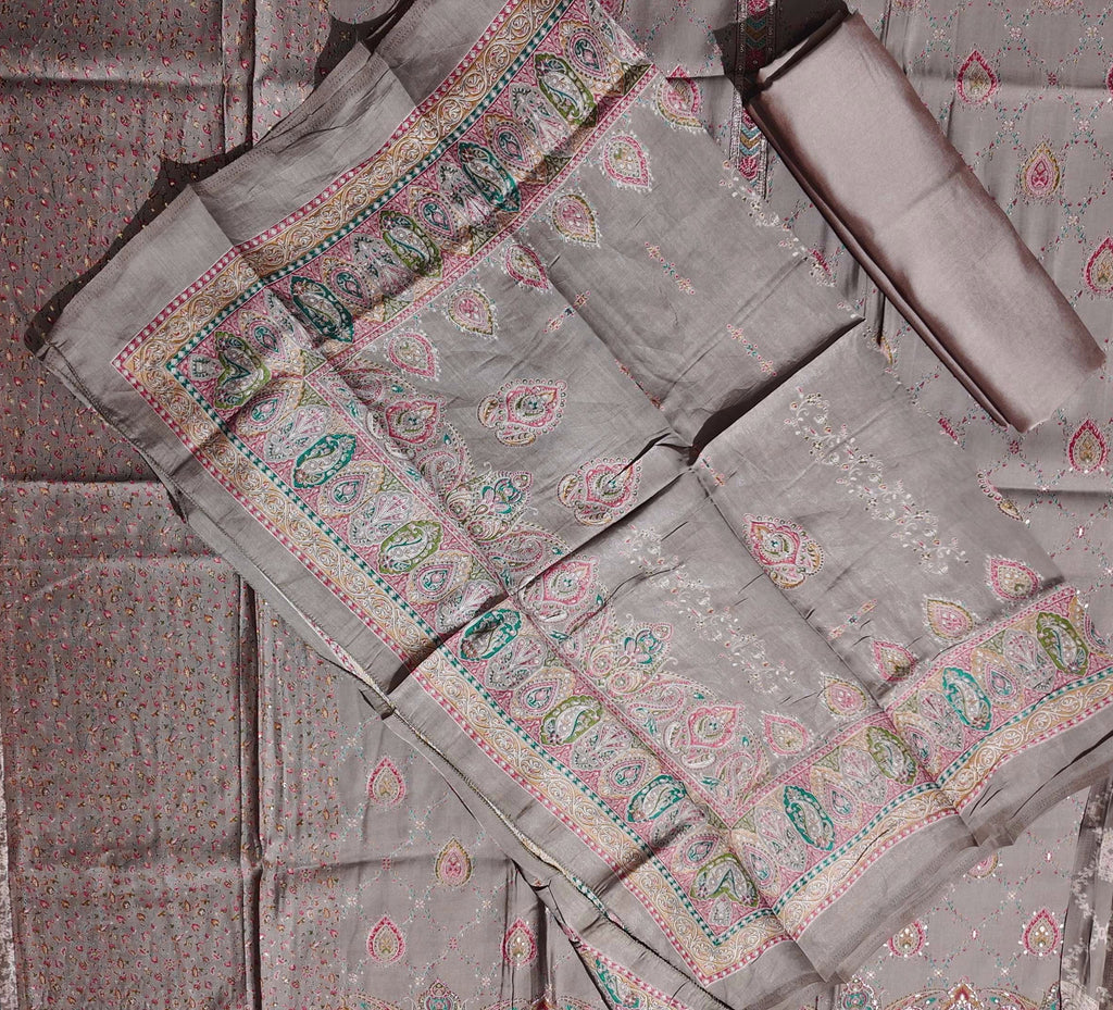 Opulent Paisley Unstitched Suit in Luxurious Fabric