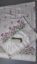 Exquisite Lotus Embroidered Unstitched Suit in Ivory Bliss