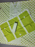 Lime Harmony: Comfort-Enhanced Unstitched Suit Set