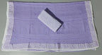 Lavender Dream: Intricate Lace Unstitched Suit