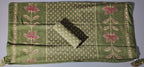 Enchanted Blossom Unstitched Suit: Vibrant Green Elegance