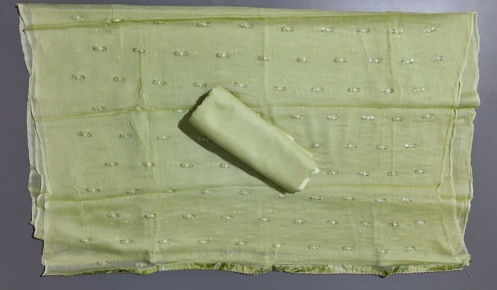 Serenity Bloom Unstitched Suit - Ethereal Green Canvas