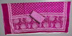Blossom Symphony: Fuchsia Floral Unstitched Ensemble
