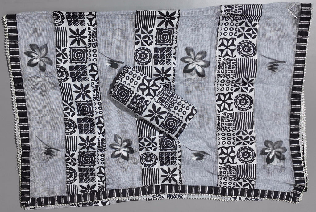 Midnight Stripes: Artisan Black & White Unstitched Suit