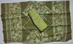 Verdant Charm: Premium Flora Unstitched Suit