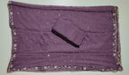 Lavender Blossom Charm: Embroidered Unstitched Suit Delight