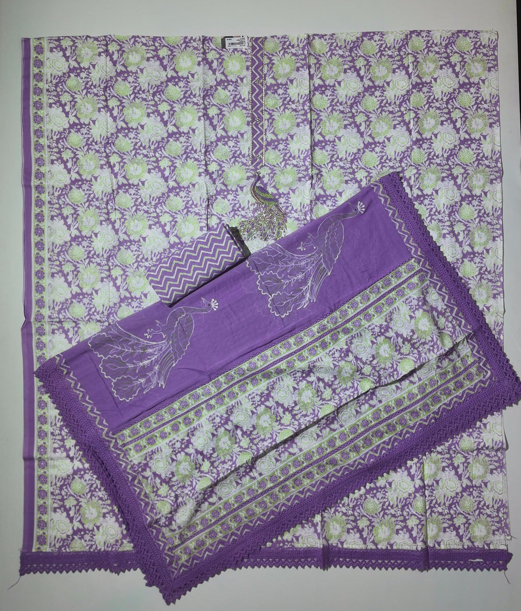 Floral Harmony: Unstitched Suit for Festive Grandeur",