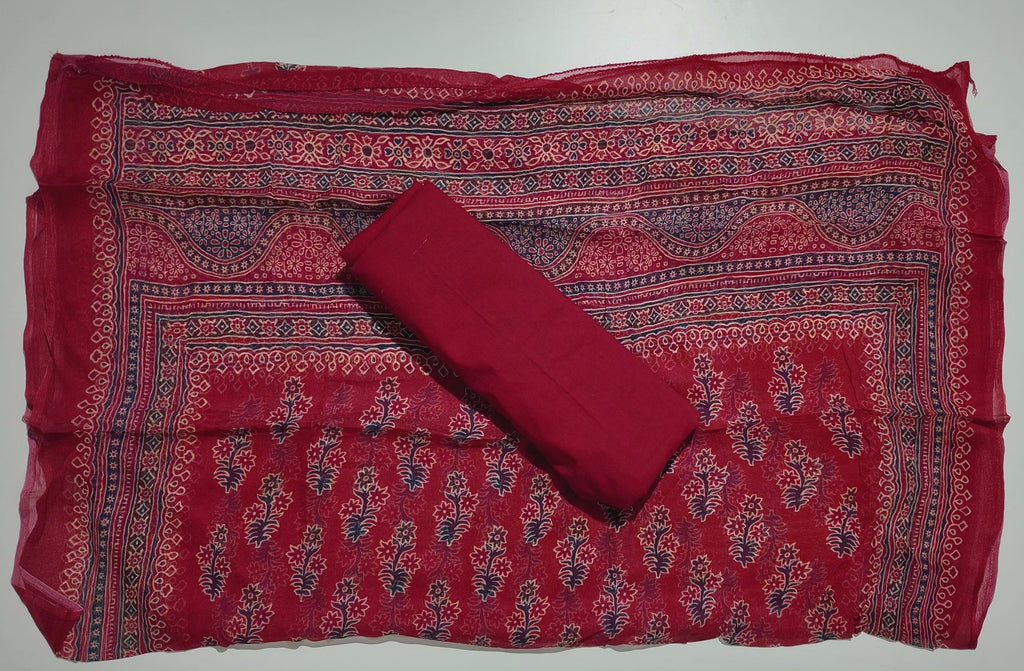 Vibrant Festive Flair: Unstitched Ethnic Suit for Celebrations",