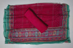 Festive Maroon & Teal Unstitched Suit – Embrace Traditional Flair