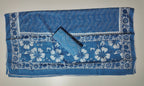 Vibrant Azure Blossom Unstitched Suit: A Canvas of Comfort