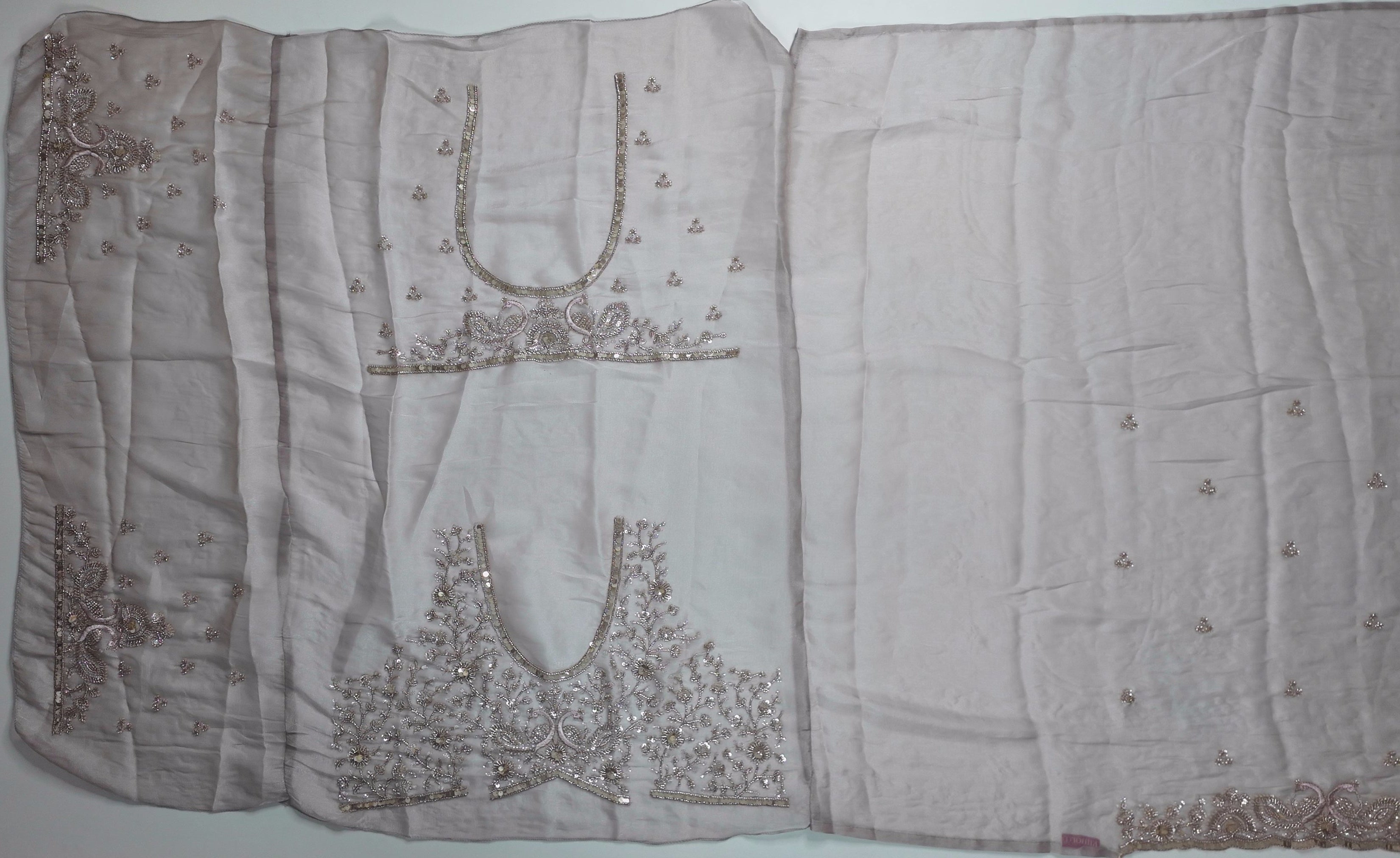 Graceful Evening Sparkle: Embroidered Designer Saree",