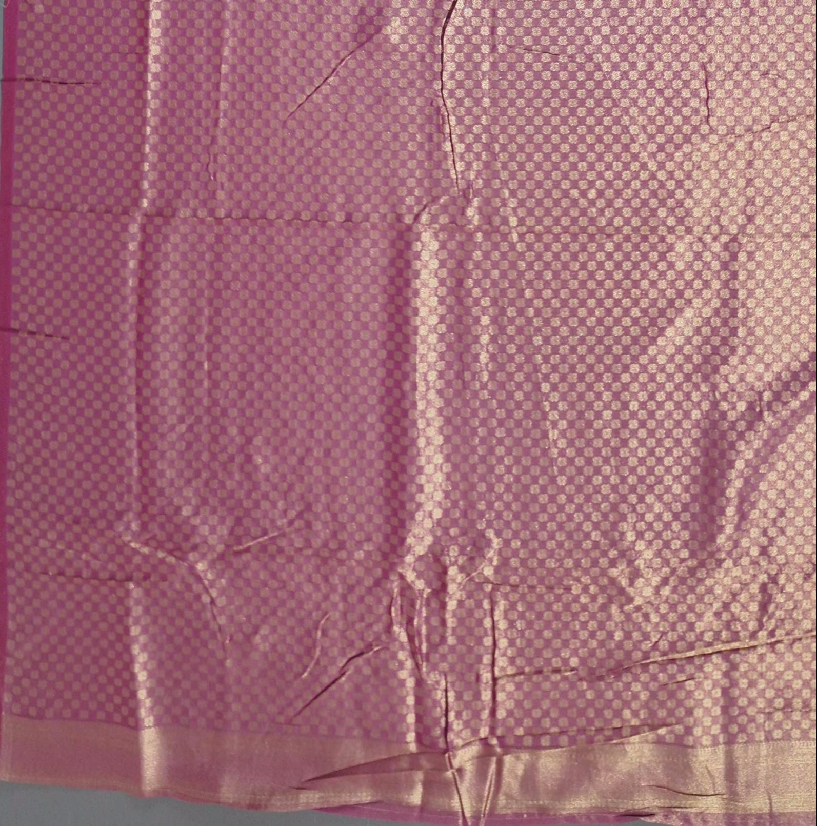 Radiant Fuchsia Silk Saree with Intricate Zari Brocade",