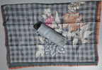 Charcoal Blossom: Artisanal Unstitched Suit Fabric