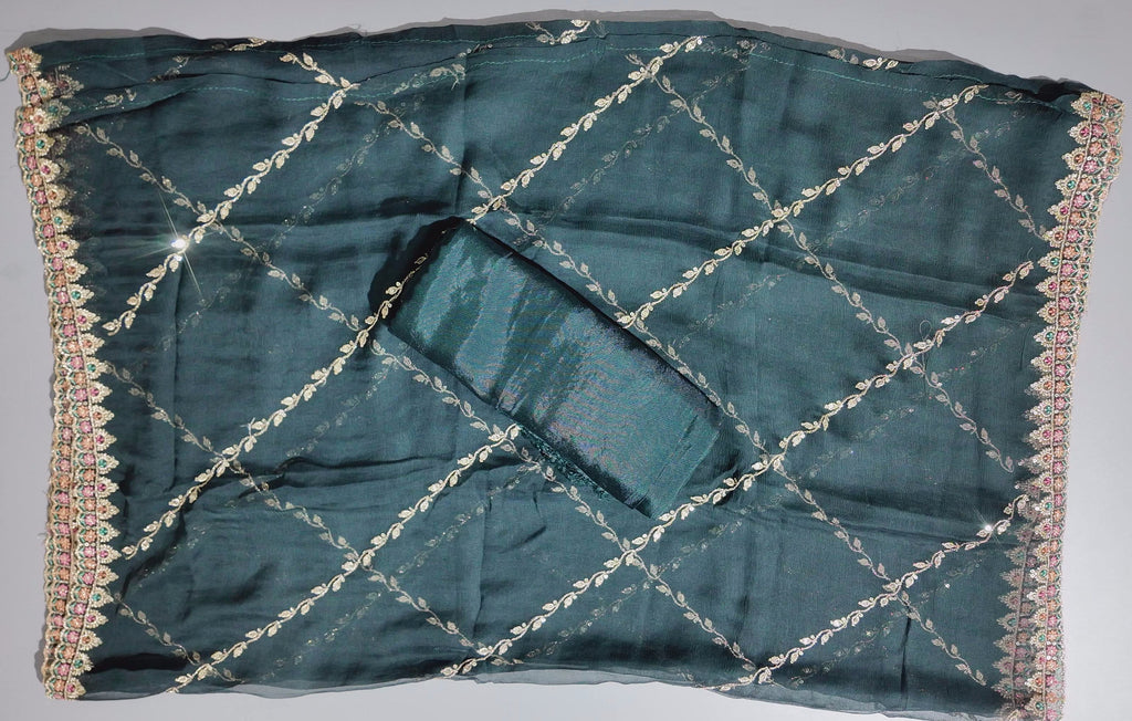 Glamorous Festive Unstitched Suit with Intricate Embroidery",