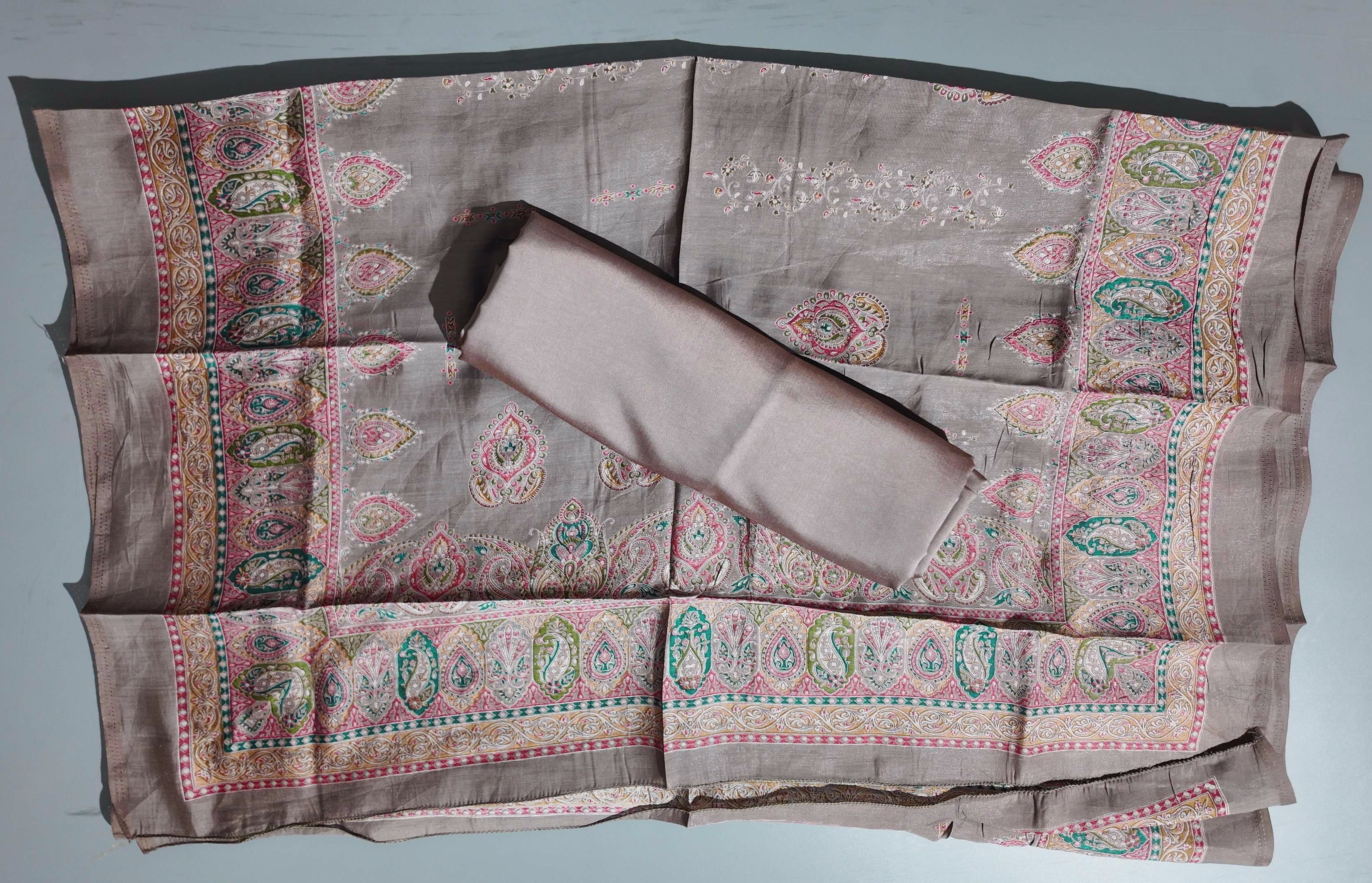 Opulent Paisley Unstitched Suit in Luxurious Fabric