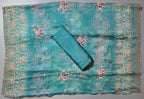 Embroidered Serenity: Teal Unstitched Suit Marvel