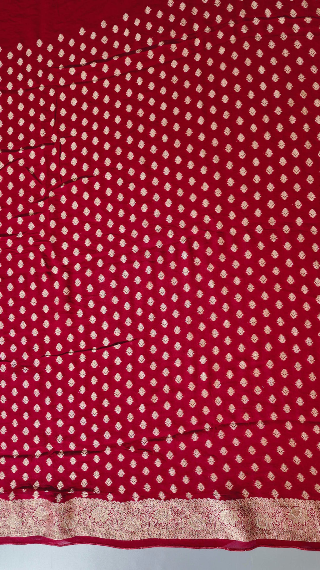 Regal Radiance: Unstitched Royal Red Suit for Festive Celebrations",