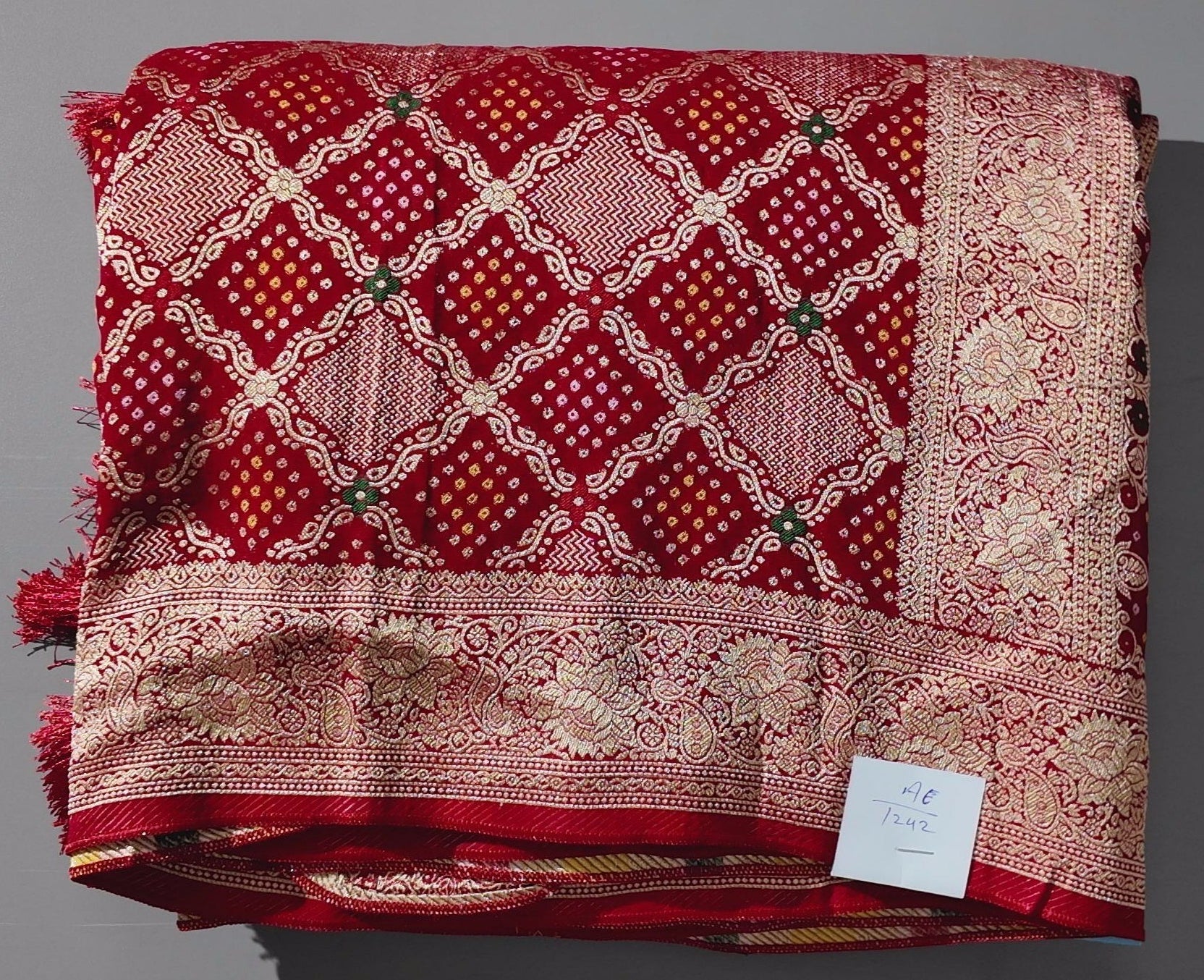 Regal Radiance: Unstitched Royal Red Suit for Festive Celebrations",